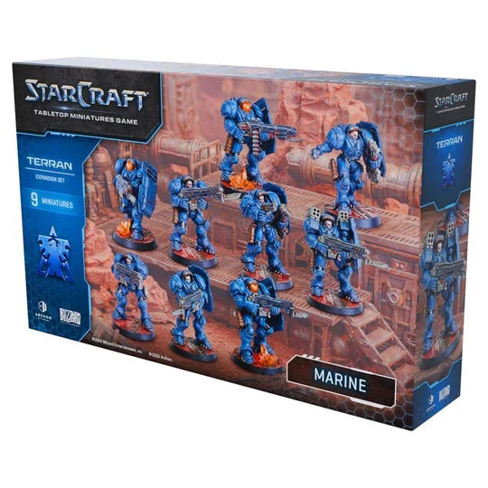 StarCraft® Marine - 9 Terran Infantry Miniatures Tabletop Game Expansion Set