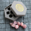 Hand Carved  Gemstone Pink Watermelon Cats Eye Stone (And Box) Polyhedral Dice