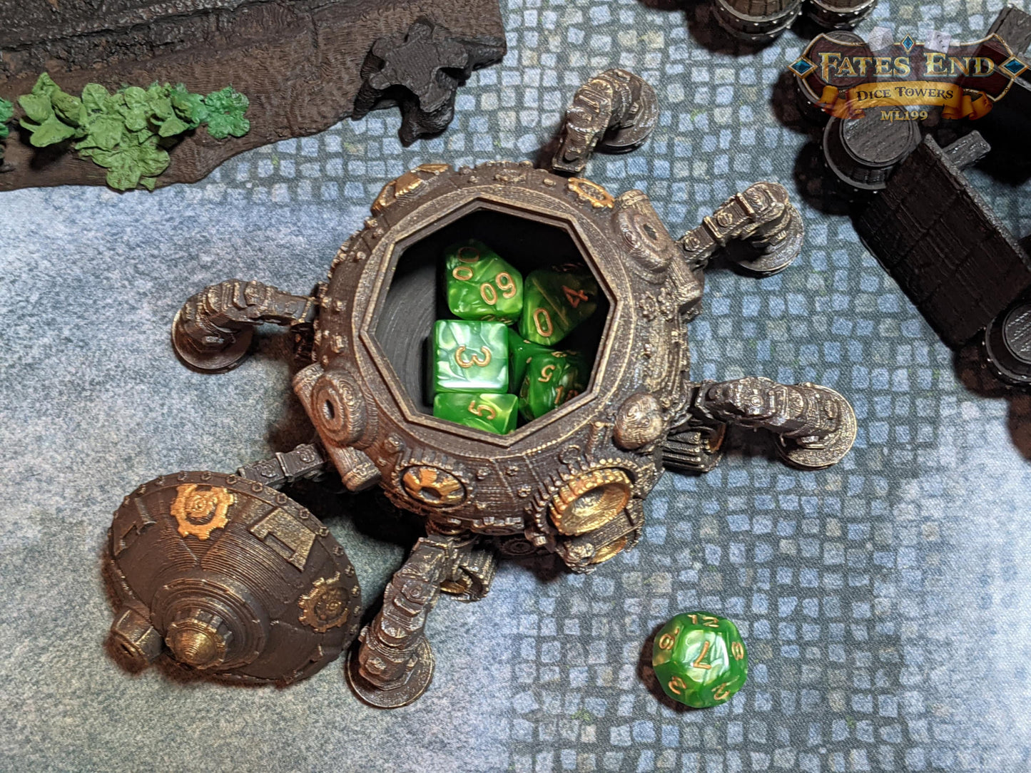 Octo-Tank Steampunk 3D Printed Dice Box
