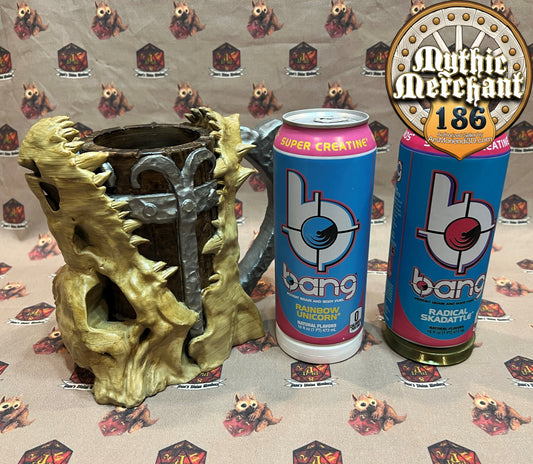 Dragon Skull Can Holder Mythic Mug from Ars Moriendi 3D - Dungeons and Dragons, Pathfinder, TTRPG, Dice Cup/Roller
