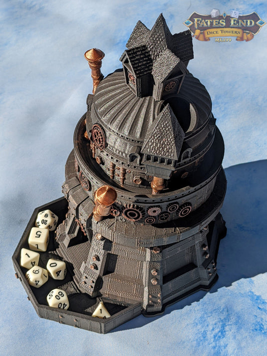 Artificer Theme Steampunk 3D Printed Dice Tower