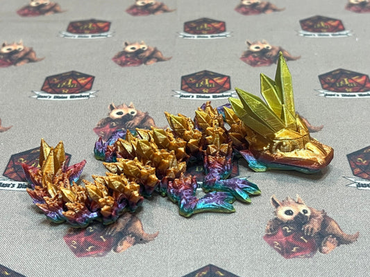 Articulated Baby Dragon, 3D printed, flexi dragon