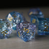 Fire Glass Blue (And Box) Polyhedral Dice Set