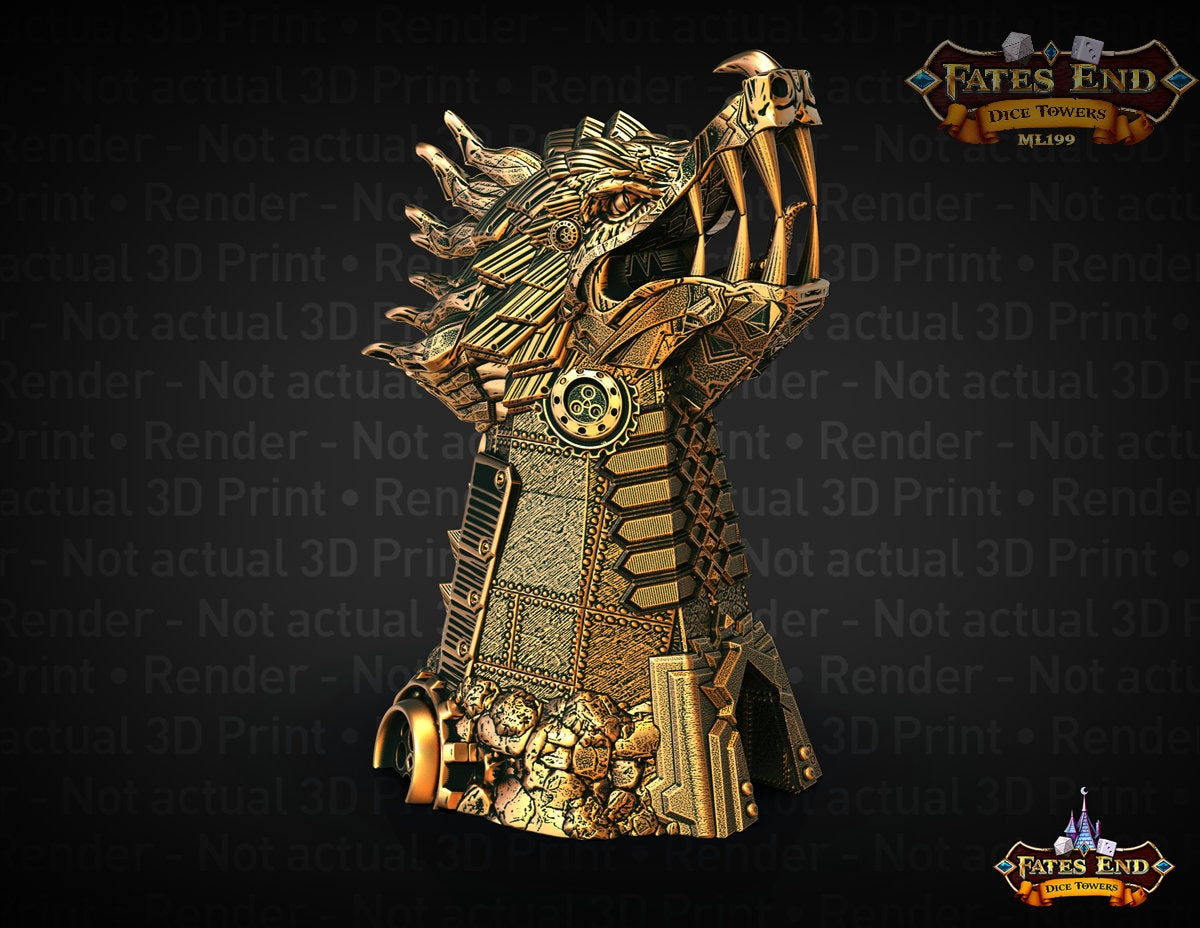 Clockwork Steampunk Dragon Dice Tower