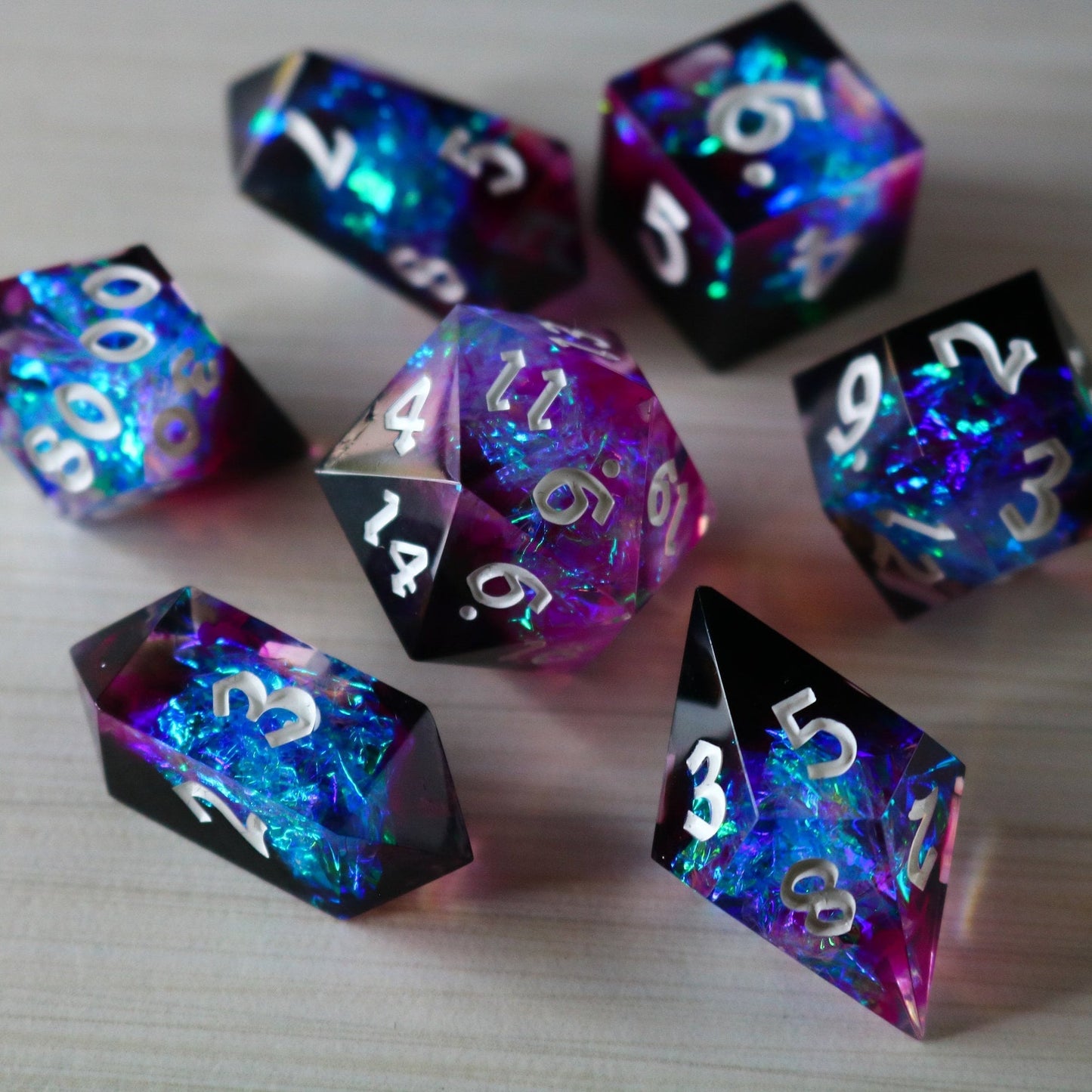 Lightning Handmade Resin Dice Set
