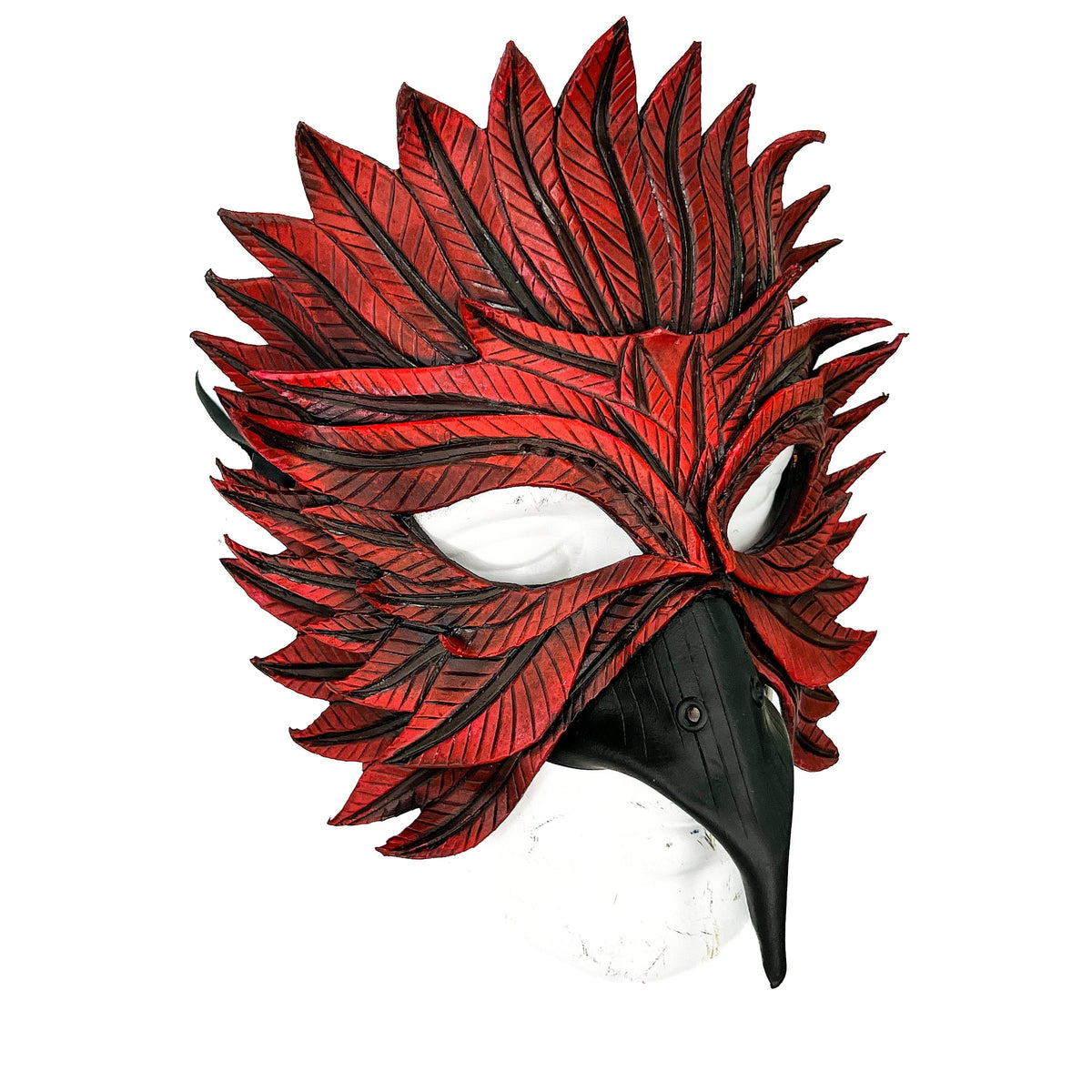 Red Bird Handmade Genuine Leather Mask