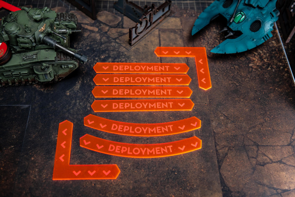 Deployment Zone Markers - Warhammer 40K Neon Acrylic Zone Markers Set