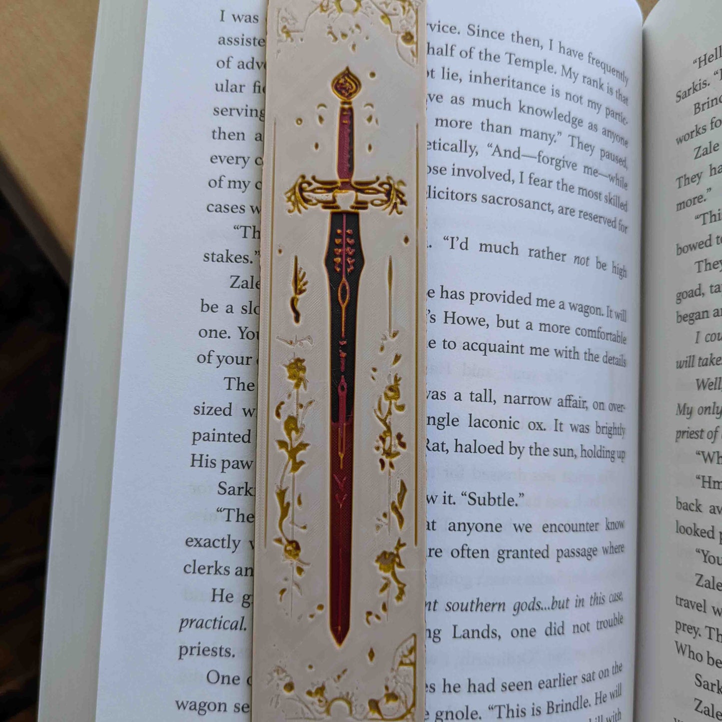 Ivory Lumina Celestial Gothic Sword Bookmark