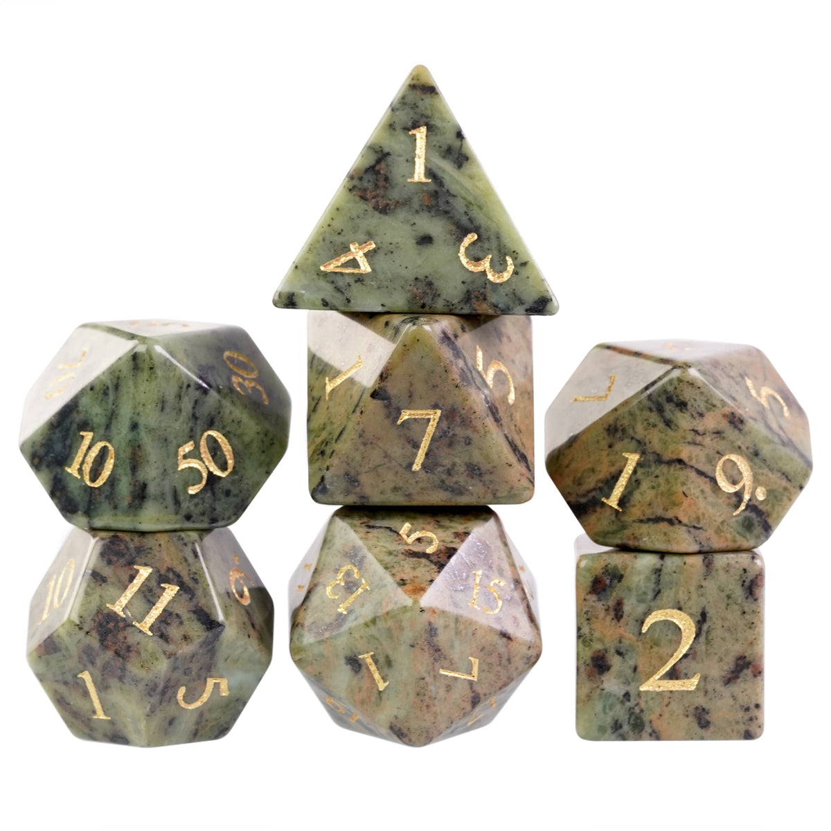 Jasper Gemstone Dice Set