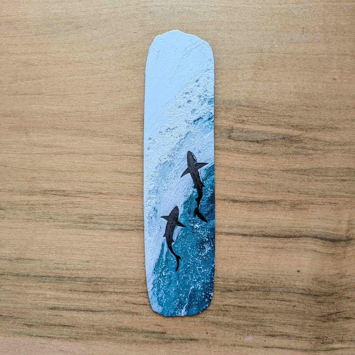 Ocean Depths Shark Art Bookmark — Without Tassel