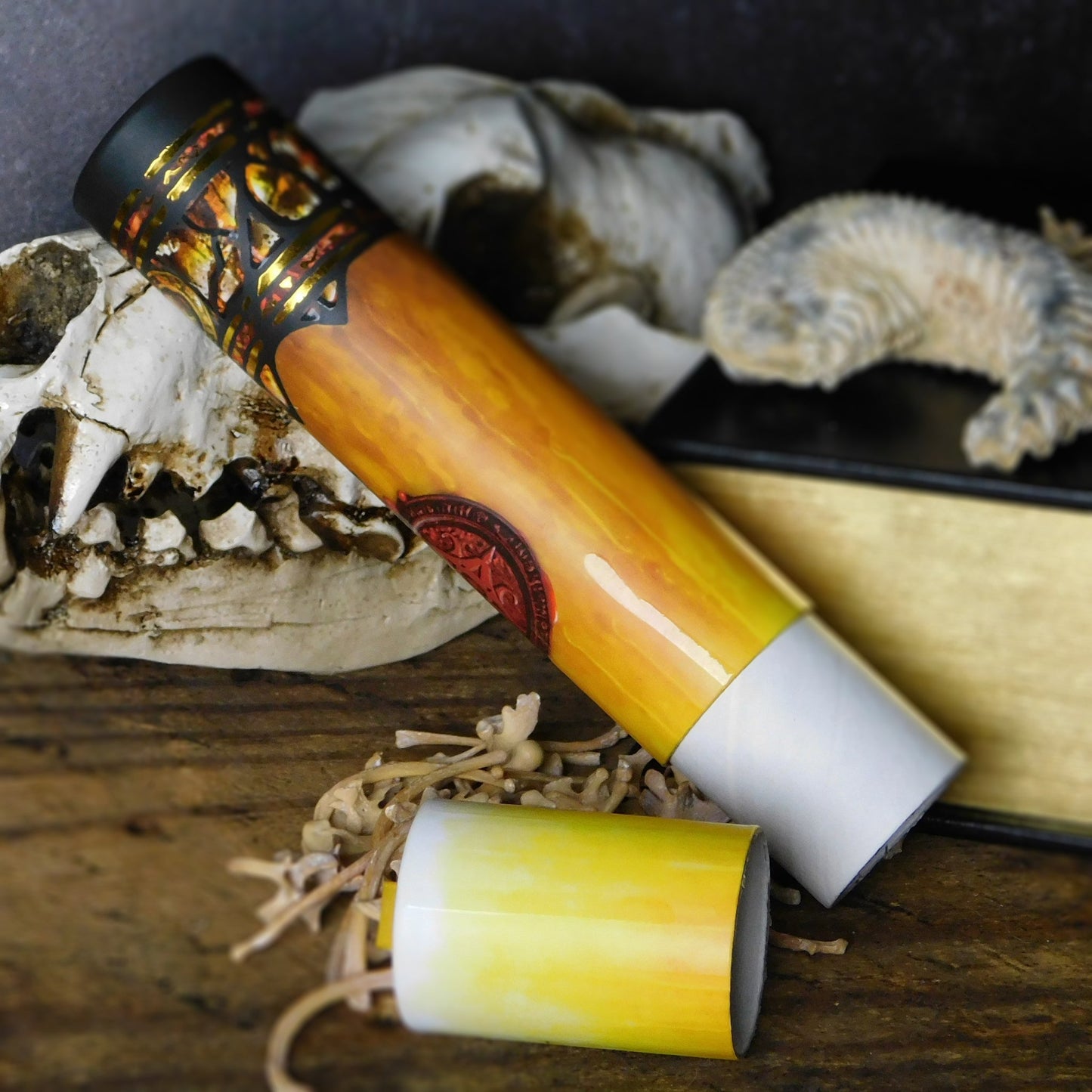 Ritual Candle Dice Tube: Star of Azathoth | Elder Dice Storage