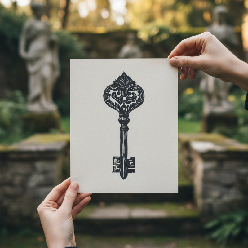 Ornate Medieval Key Fine Art Print Archival Reproduction