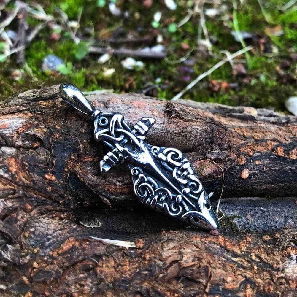 Vikings Odin's Gungir Spear Stainless Steel Necklace