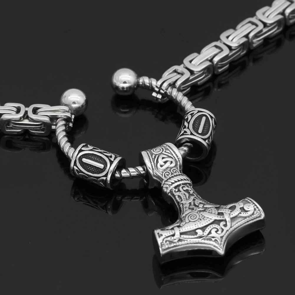 Vikings Hammer of Thor Stainless Steel Necklace