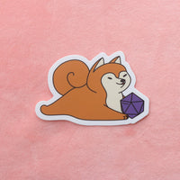 Shiba Inu D20 Dice Buddy Sticker