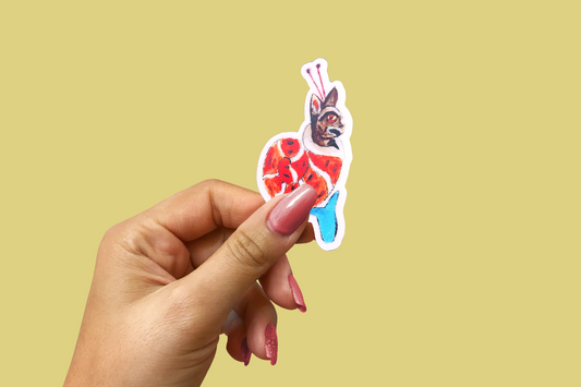 Medieval Snail Cat Sticker Whimsical Vinyl Decal