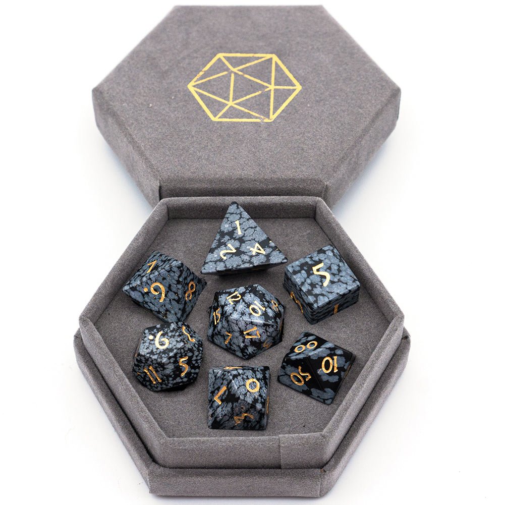 Snowflake Gemstone Dice Set