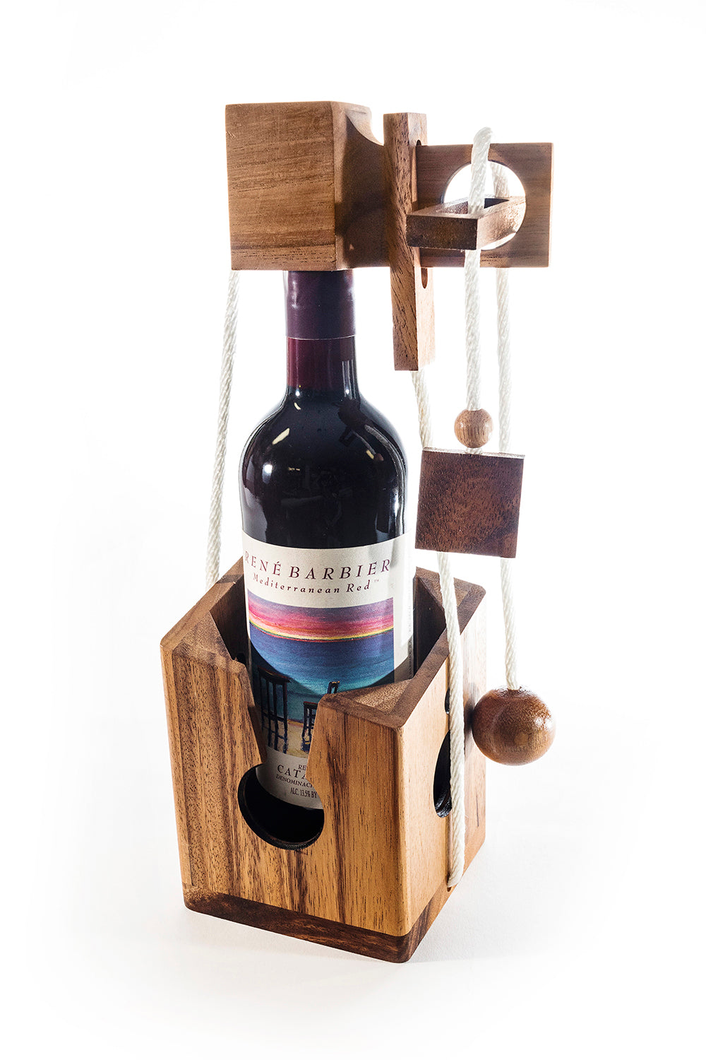 Don't Break It Wine Bottle Puzzle - Reusable Wooden Gift Puzzle