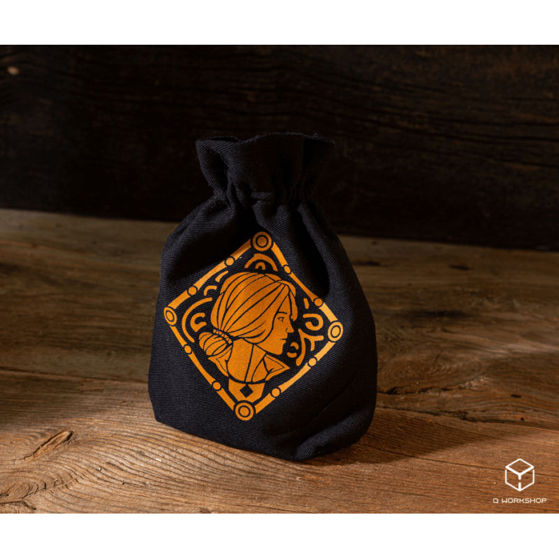 The Witcher Triss, Sorceress of the Lodge Dice Bag – Black Cotton Drawstring Dice Storage