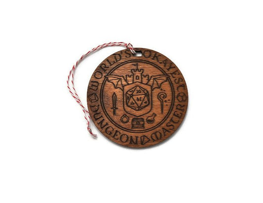 World's Okayest DM dnd Ornament - English Chestnut