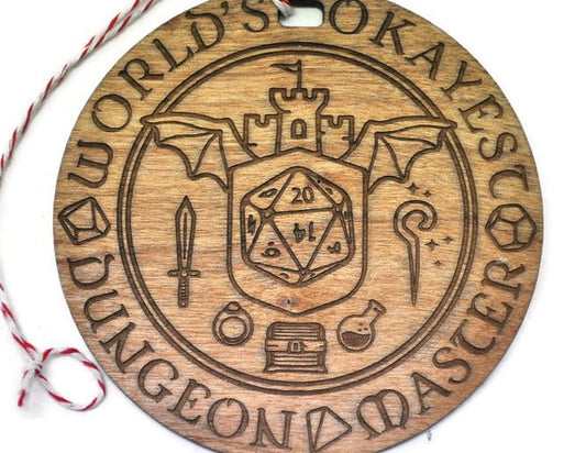 World's Okayest DM dnd Ornament - Golden Oak