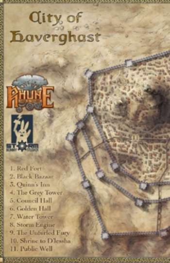 Haverghast – The Red City | High-Resolution RPG Map for Rhune: Dawn of Twilight
