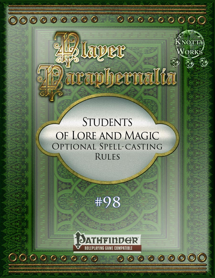 Player Paraphernalia #98 Students of Lore and Magic, Optional Spell-Casting Rules