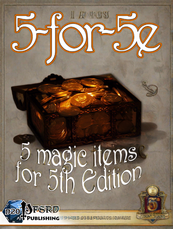 5-for-5e Book 1: 5 Magic Items for 5th Edition