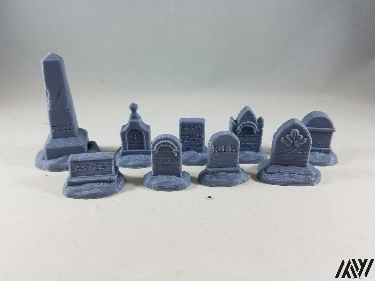 Cemetery Tombstones Set