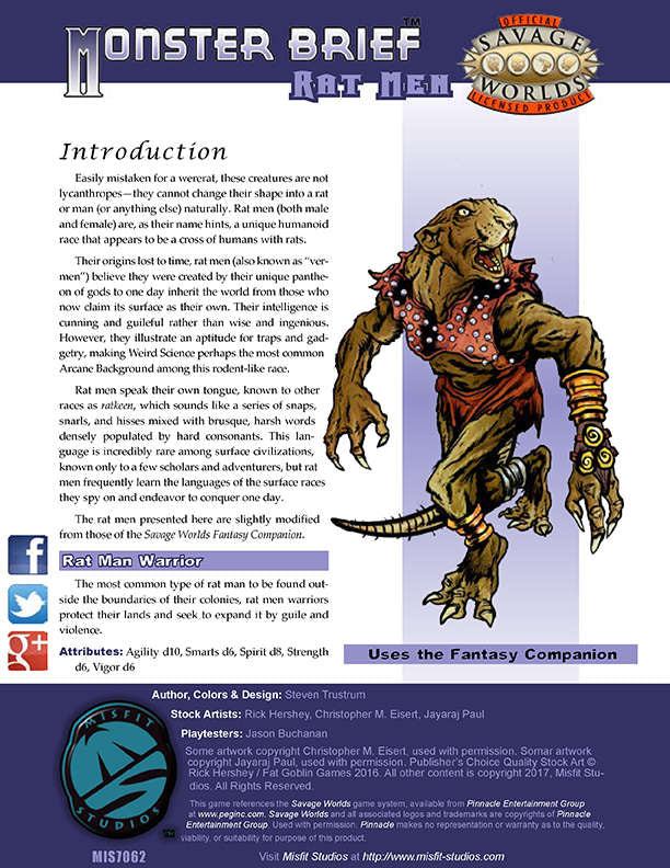 Monster Brief: Rat Men