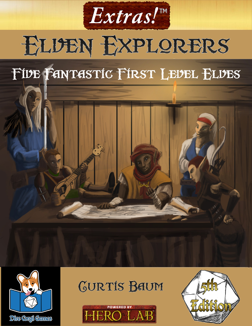 Extras! Eleven Explorers 5E (Five 1st Level Elves)