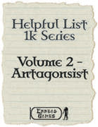 Helpful List 1k Series Volume 2 - Antagonists