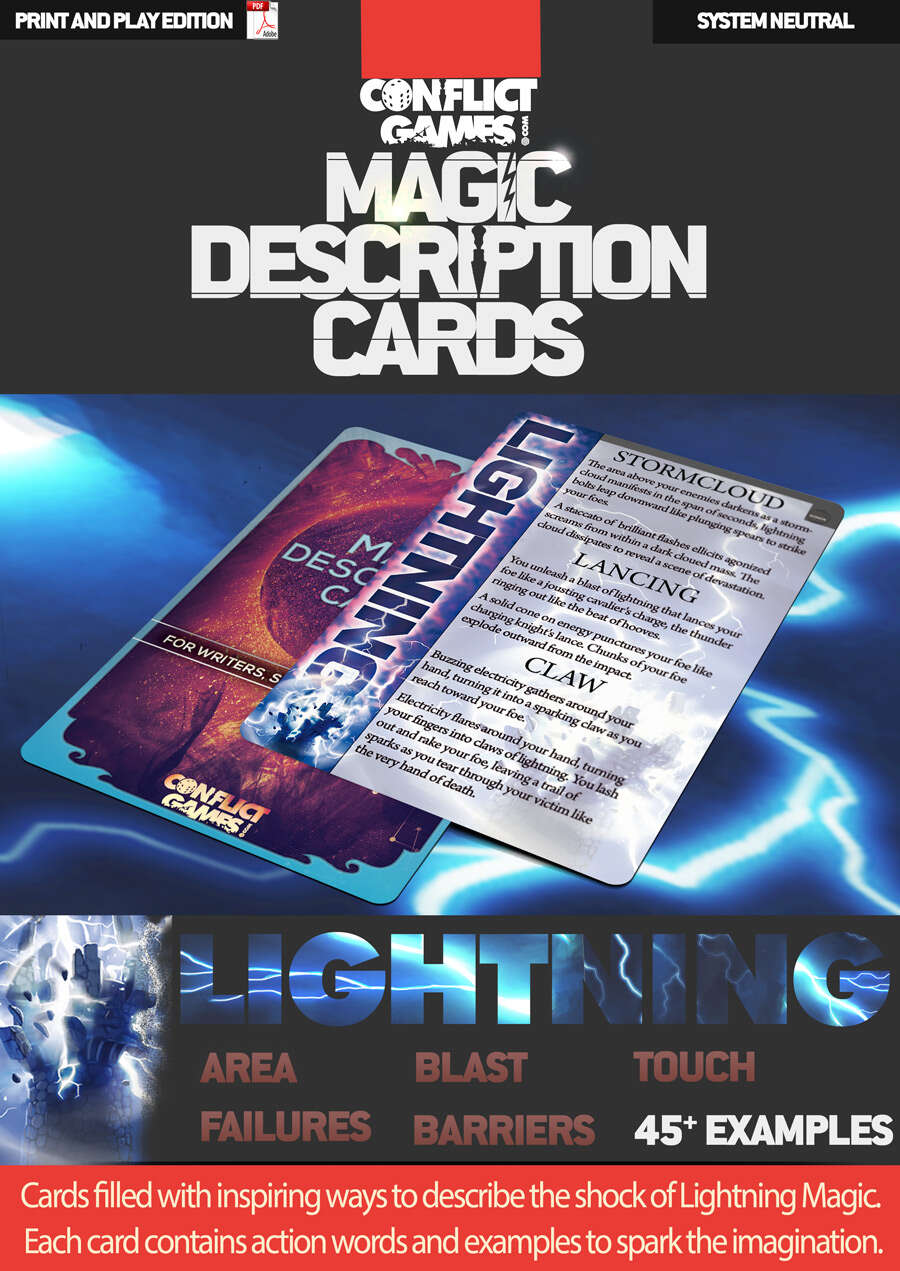 Magic Description Cards: Lightning Magic