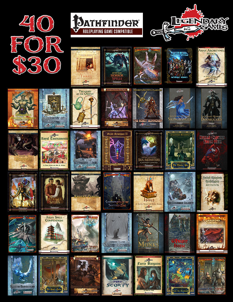 40 Books, 30 Bucks Pathfinder MEGA-BUNDLE