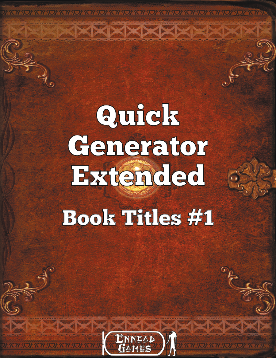 Quick Generator Extended Book Titles #1