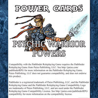 Psionic Power Cards: Psychic Warrior