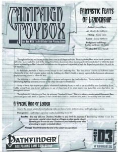 Campaign Toybox: Fantastic Feats of Leadership