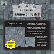 Dry Erase Dungeon Tiles-Graystone Combo Pack (5 10" tiles and 16 5" tiles)