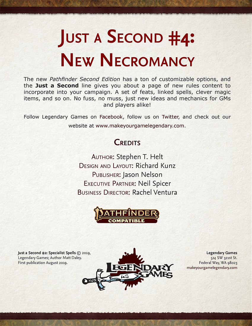 Just a Second #4: New Necromancy