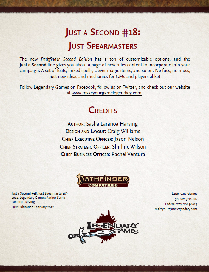 Just a Second #18: Just Spearmasters