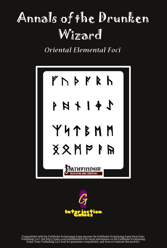 Annals of the Drunken Wizard: Oriental Elemental Foci