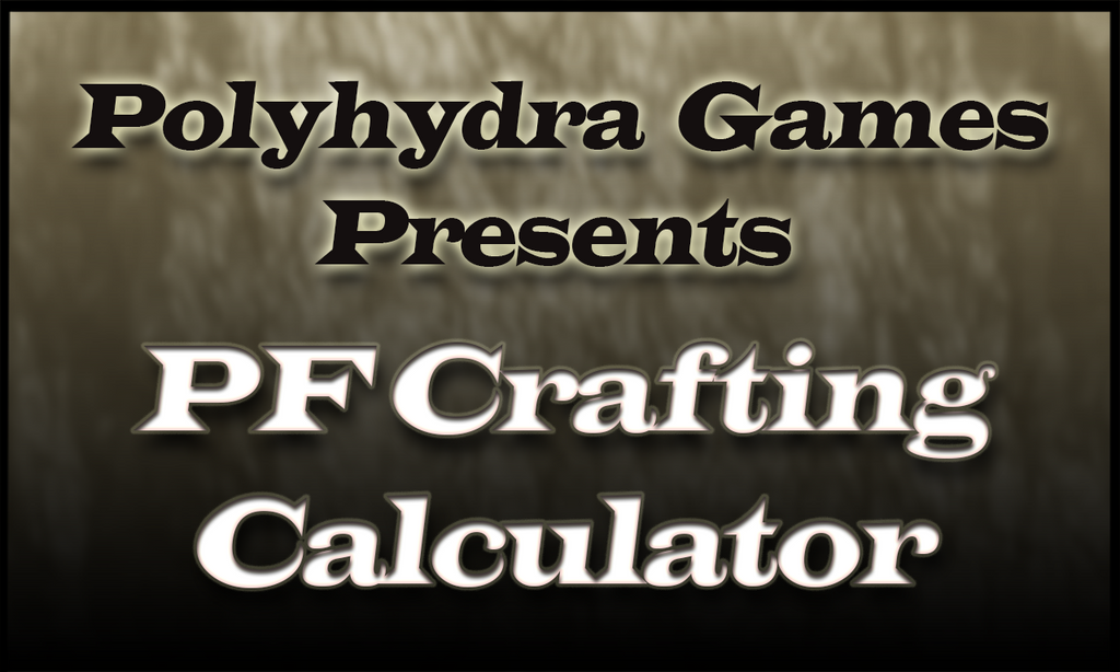 Pathfinder Crafting Calculator Open Gaming Store