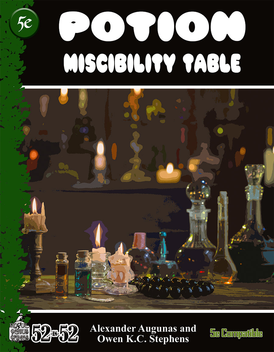 Week 25: Potion Miscibility Table (5e)