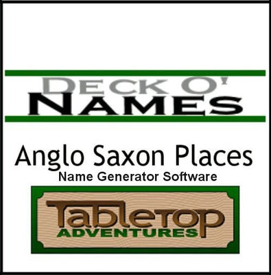 Deck O' Names: Anglo Saxon Places Generator