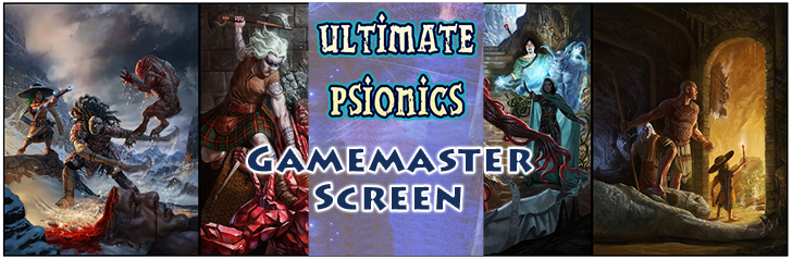 Psionics GM Screen