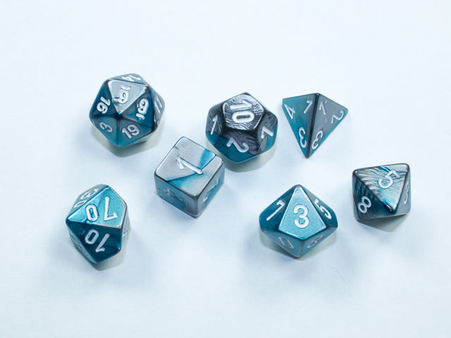 Chessex Mini 7-Die Polyhedral Dice Set | Compact RPG Dice