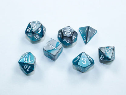 Chessex Mini 7-Die Polyhedral Dice Set | Compact RPG Dice