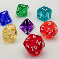 Prism Translucent GM & Beginner Player Polyhedral 7-Die Set