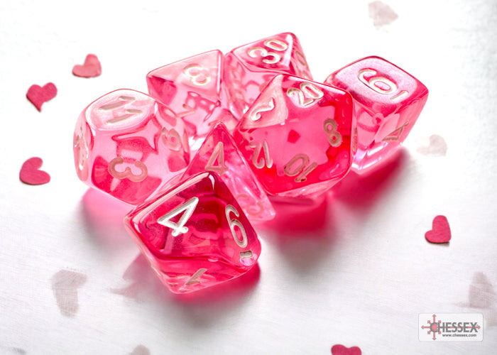 Chessex Mini 7-Die Polyhedral Dice Set | Compact RPG Dice