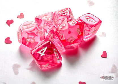 Chessex Mini 7-Die Polyhedral Dice Set | Compact RPG Dice